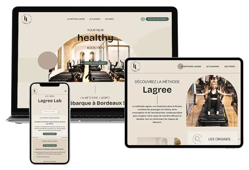 Lagree Lab projet site agence Ideclap à Bordeaux