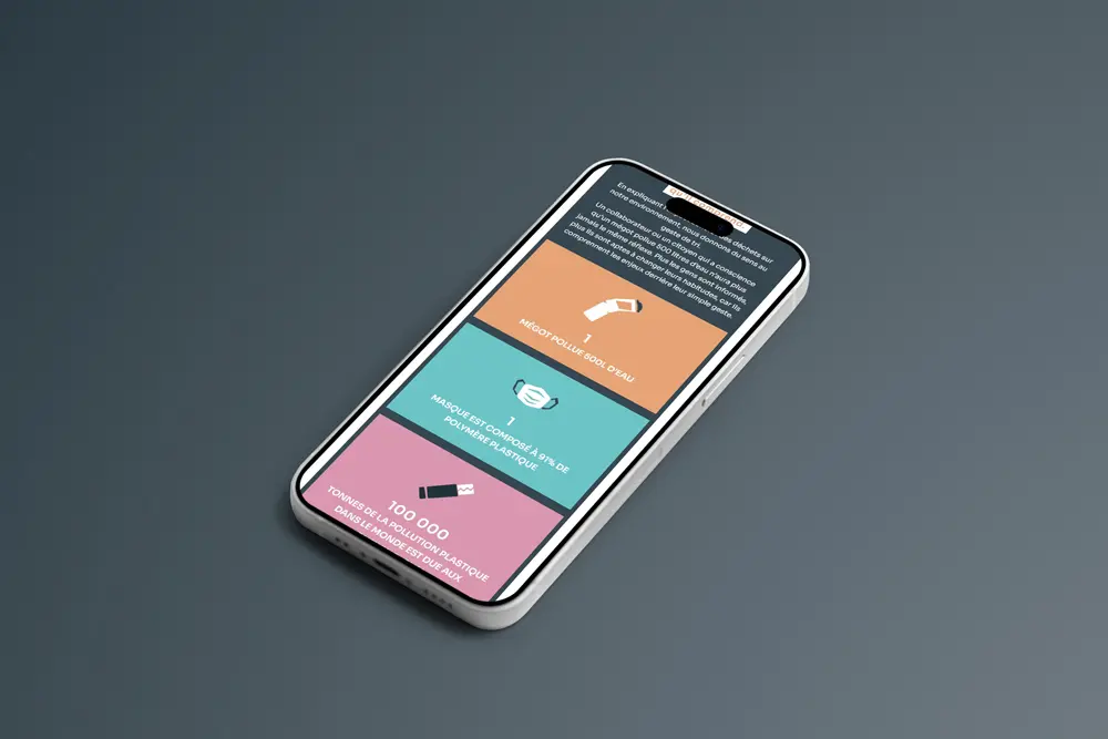 Mockup téléphone réalisation KEENAT par Ideclap, refonte site internet